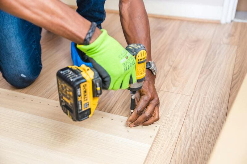 Handyman contractor at work
