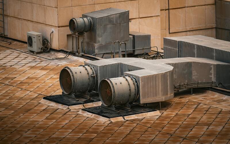HVAC contractor at work